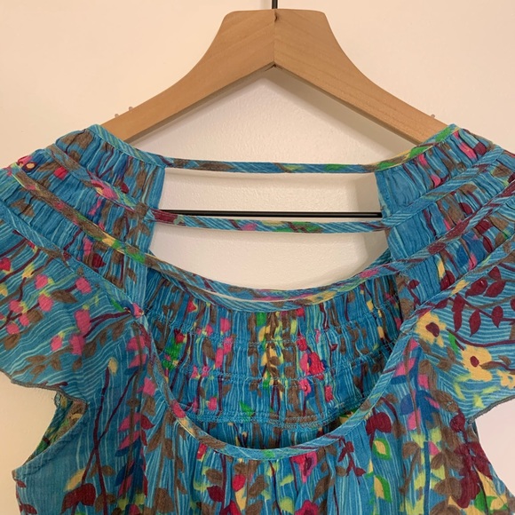 Free People floral semi sheer top - Picture 6 of 8